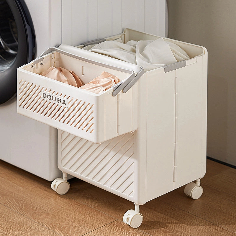 Foldable dirty clothes storage rackbasket