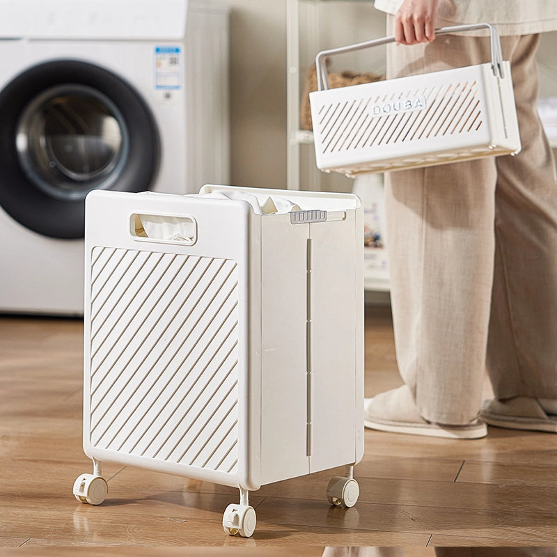 Foldable dirty clothes storage rackbasket